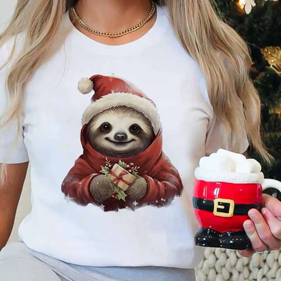 Coleção T-shirts Preguiças De Natal 7