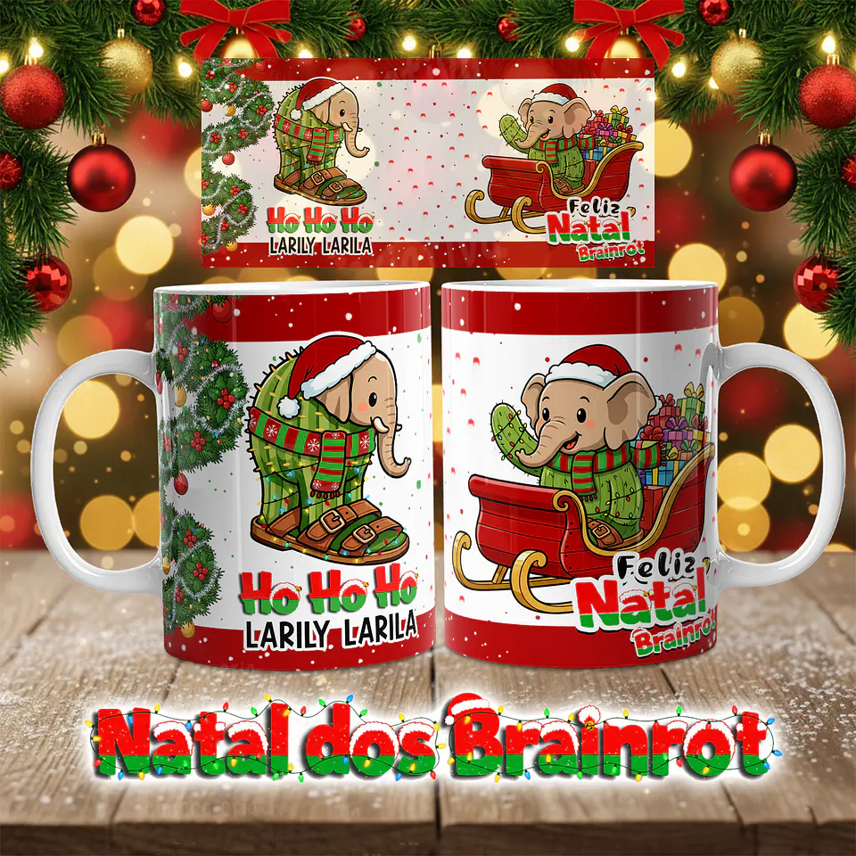A Coleção Mais Divertida deste Natal: Canecas Brainrot! 3