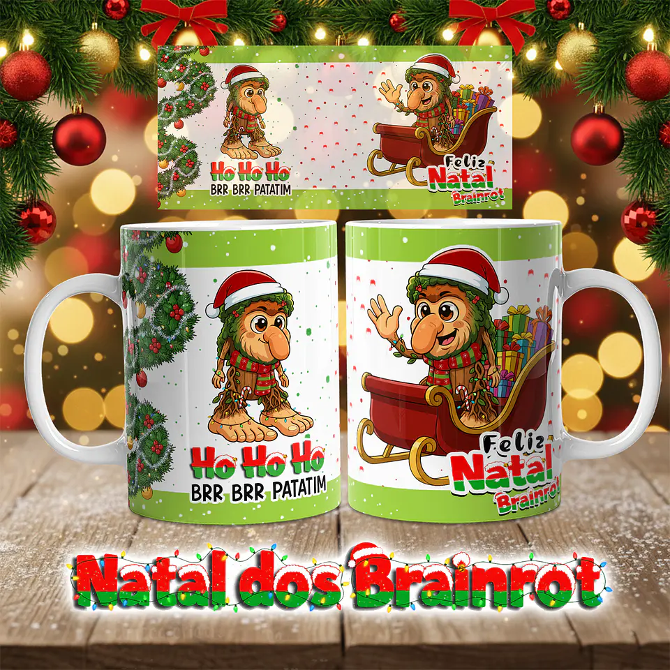 A Coleção Mais Divertida deste Natal: Canecas Brainrot! 4