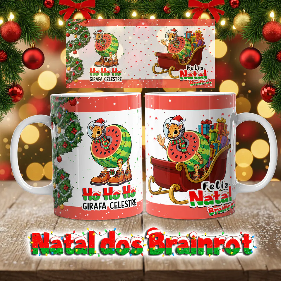 A Coleção Mais Divertida deste Natal: Canecas Brainrot! 5