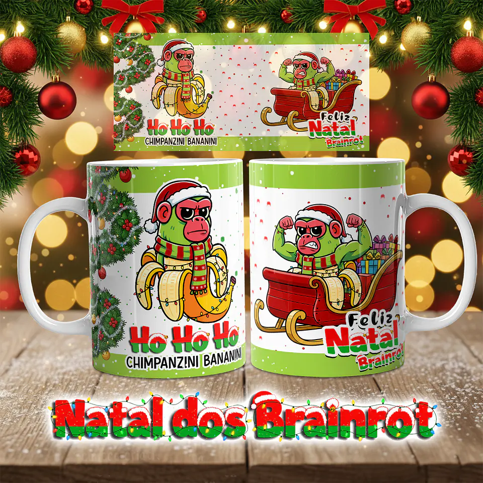 A Coleção Mais Divertida deste Natal: Canecas Brainrot! 9