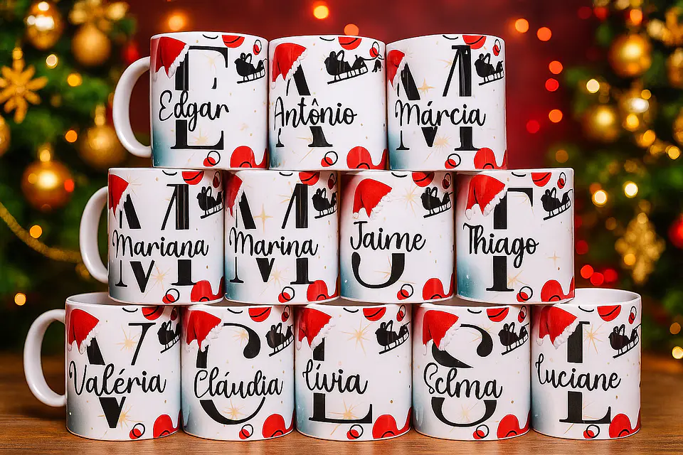 A Magia da Personalização: Canecas de Natal com Nome! 1