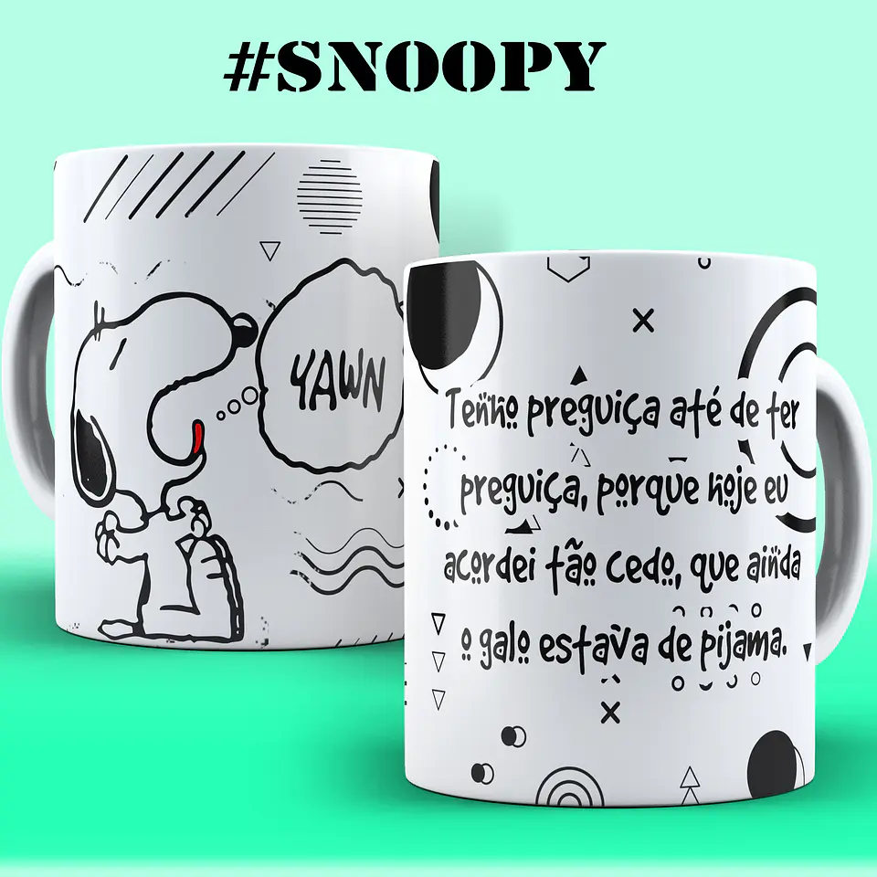 ☕ Coleção Irreverente Snoopy: Humor na Caneca para o Seu Dia a Dia! 😂 1