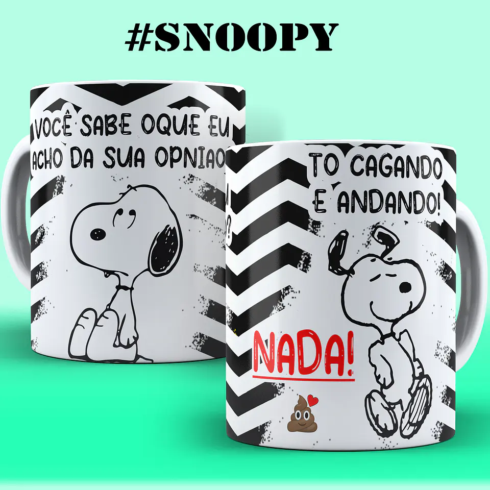☕ Coleção Irreverente Snoopy: Humor na Caneca para o Seu Dia a Dia! 😂 2