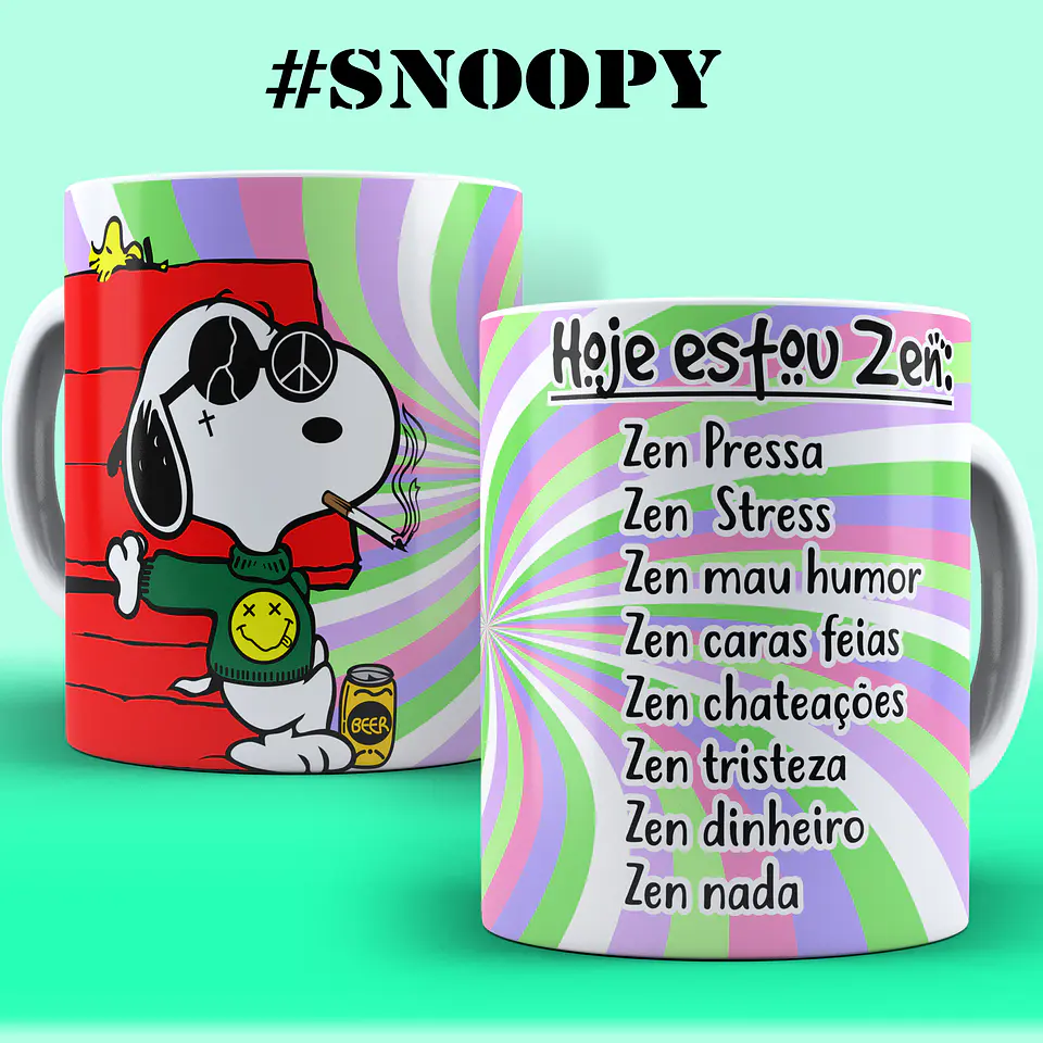 ☕ Coleção Irreverente Snoopy: Humor na Caneca para o Seu Dia a Dia! 😂 6