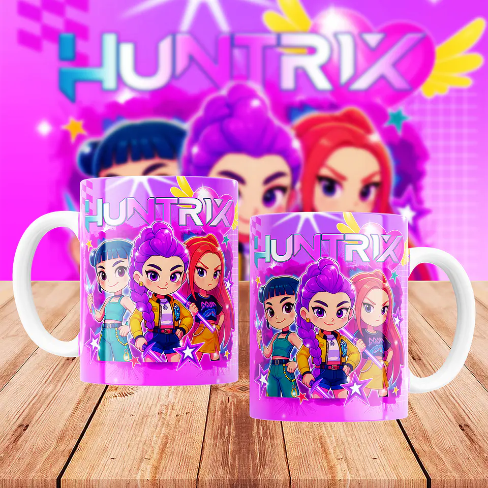 Canecas K-POP Fantasia: HUNTRX & SAIA BOYS – O Seu Axé Vibrante para o Dia! 1