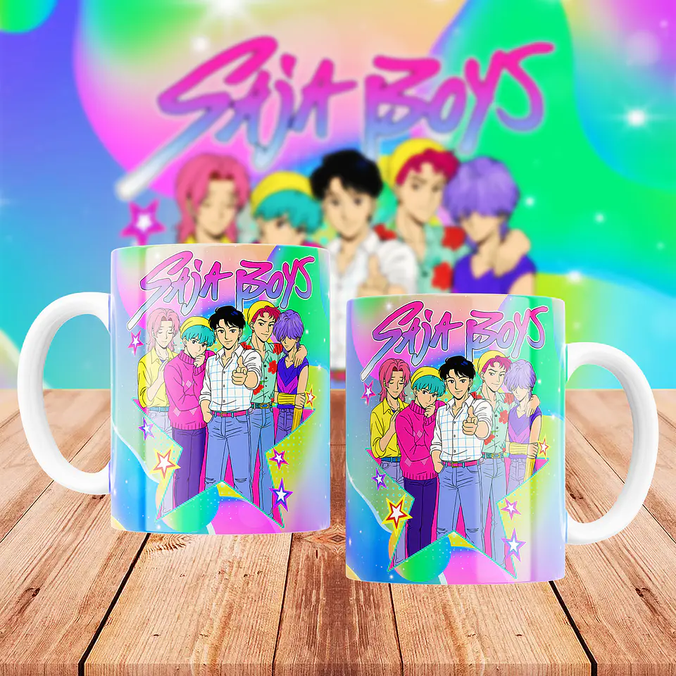 Canecas K-POP Fantasia: HUNTRX & SAIA BOYS – O Seu Axé Vibrante para o Dia! 6