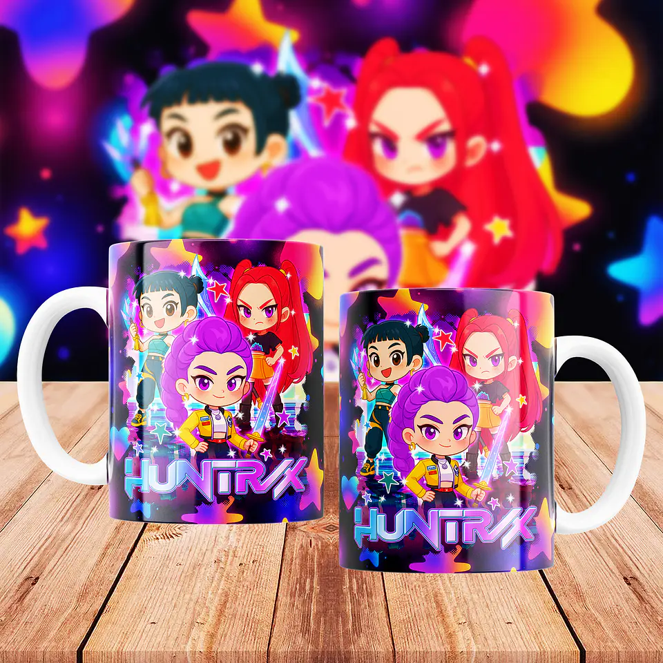Canecas K-POP Fantasia: HUNTRX & SAIA BOYS – O Seu Axé Vibrante para o Dia! 8