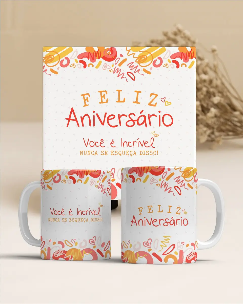 Coleção Presente Perfeito: Canecas de Aniversário Personalizadas em Porcelana! 4