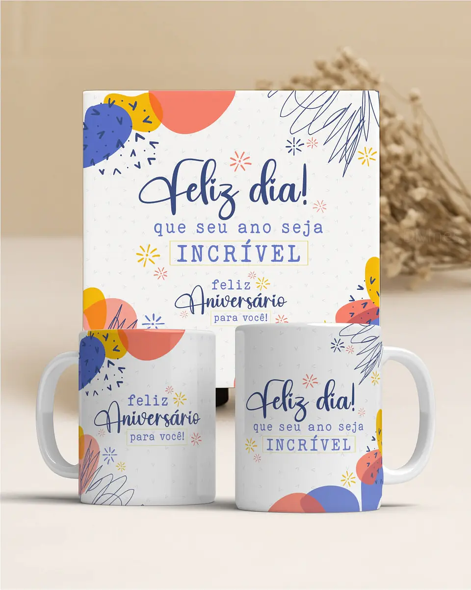 Coleção Presente Perfeito: Canecas de Aniversário Personalizadas em Porcelana! 12