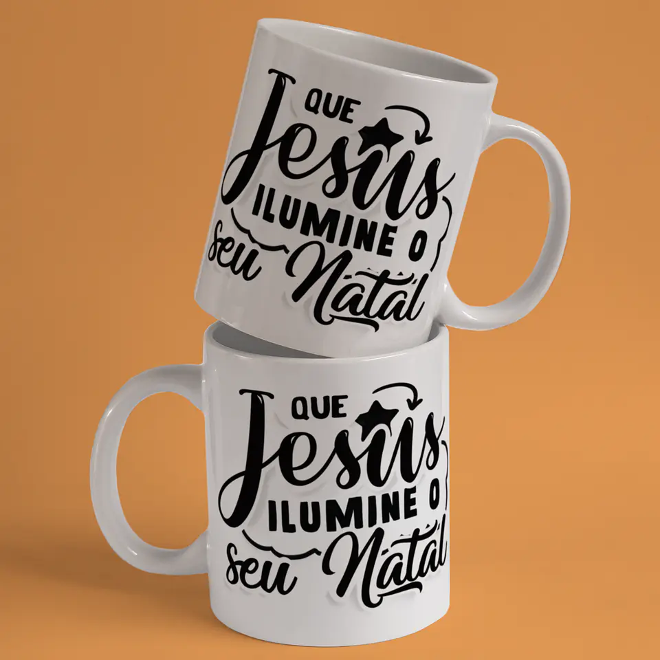 Caneca A Verdadeira Luz e Sentido do Natal em Porcelana! 14