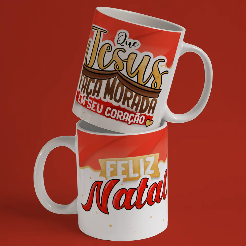 Caneca A Verdadeira Luz e Sentido do Natal em Porcelana! 22