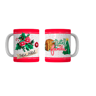 Coleção Completa: Canecas de Natal em Porcelana — Magia, Fé e Família!