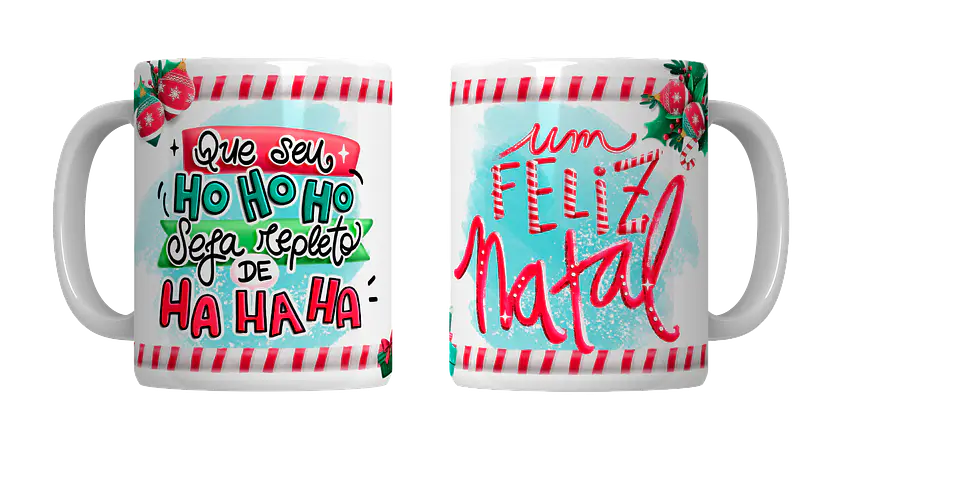 Coleção Completa: Canecas de Natal em Porcelana — Magia, Fé e Família! 3
