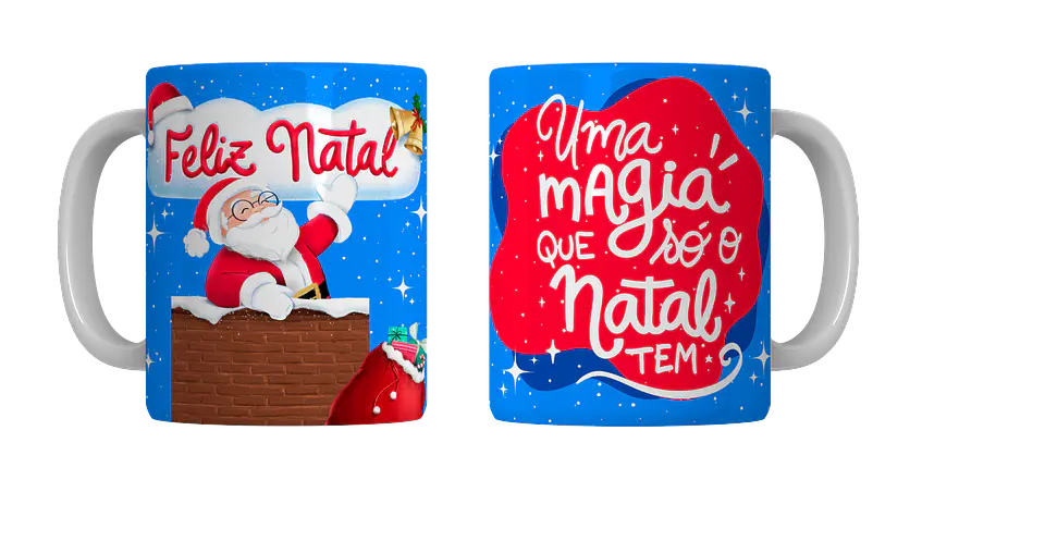 Coleção Completa: Canecas de Natal em Porcelana — Magia, Fé e Família! 7