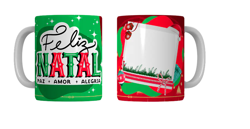 Coleção Completa: Canecas de Natal em Porcelana — Magia, Fé e Família! 8