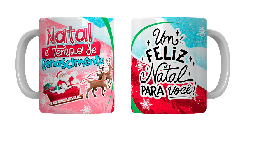 Coleção Completa: Canecas de Natal em Porcelana — Magia, Fé e Família! 10