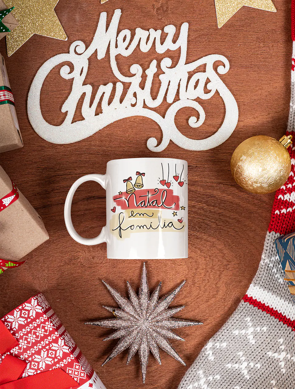 Mega Coleção de Canecas de Natal em Porcelana: Magia, Fé, Amor e HO HO HO! 4