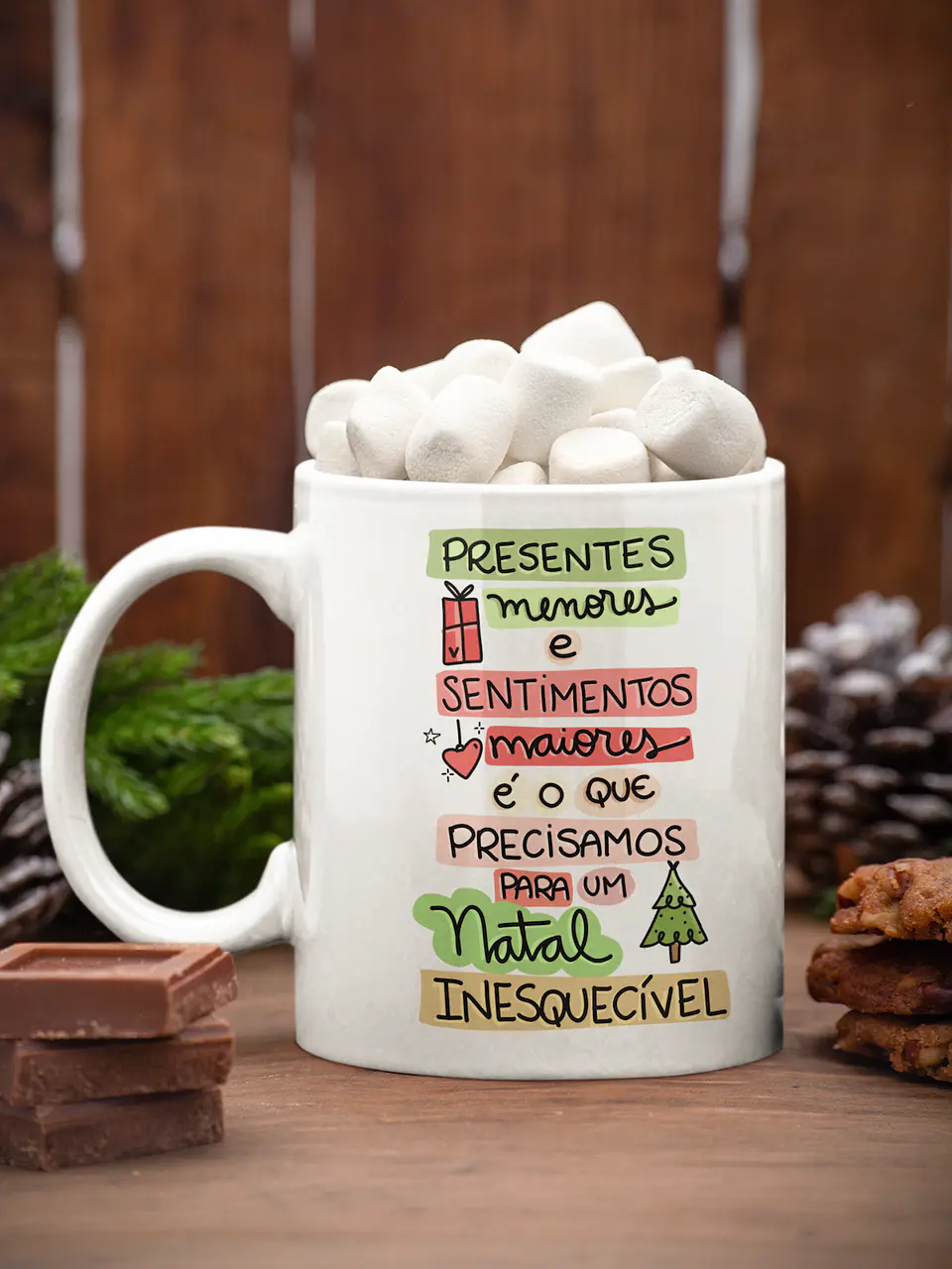 Mega Coleção de Canecas de Natal em Porcelana: Magia, Fé, Amor e HO HO HO! 7