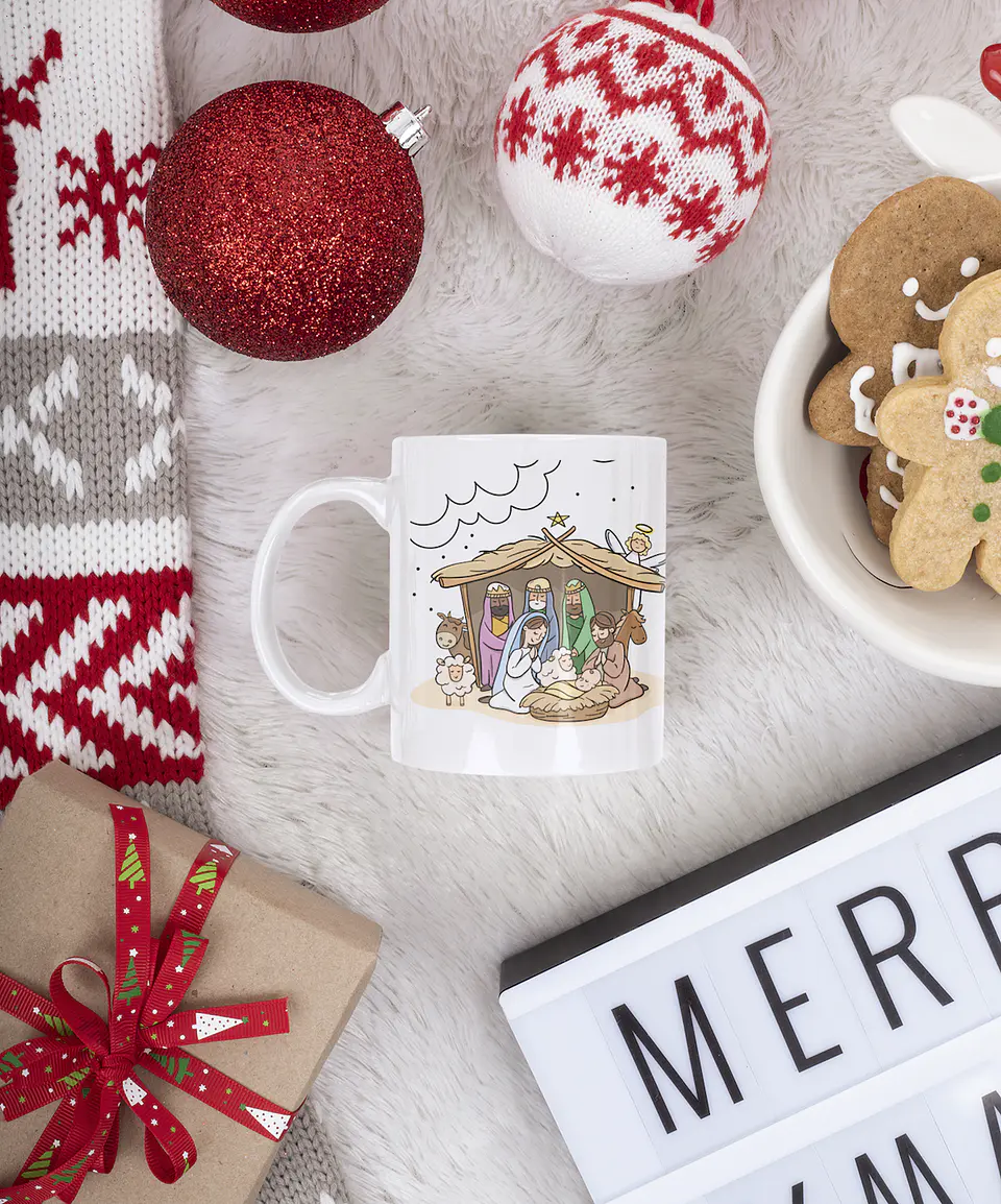 Mega Coleção de Canecas de Natal em Porcelana: Magia, Fé, Amor e HO HO HO! 19