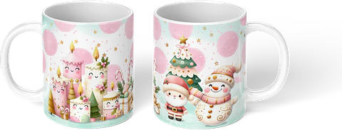 Canecas de Natal Fofinhas em Tons Pastel!