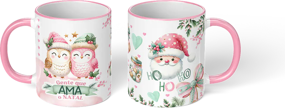 Canecas de Natal Fofinhas em Tons Pastel! 3