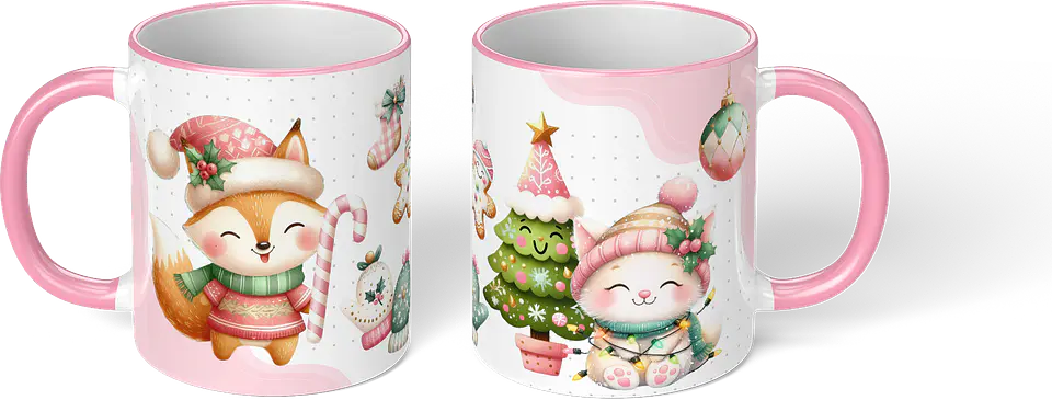 Canecas de Natal Fofinhas em Tons Pastel! 8