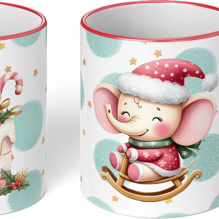 Canecas de Natal Fofinhas em Tons Pastel! 10