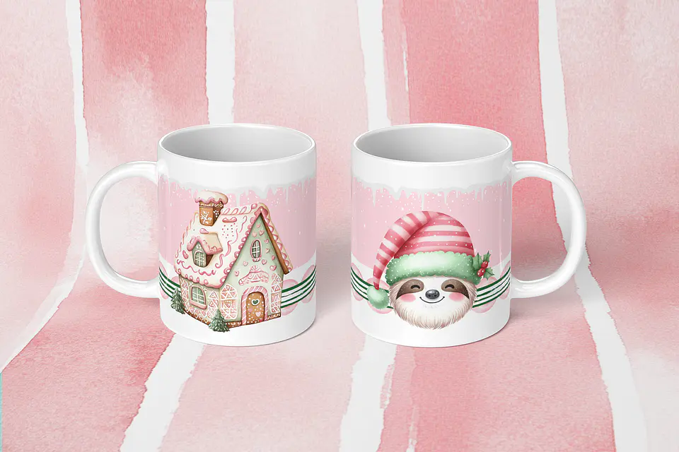 Canecas de Natal Fofinhas em Tons Pastel! 16