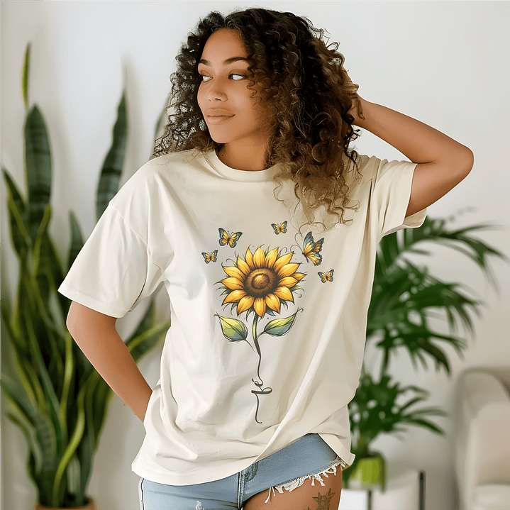 T-Shirts Girassóis & Motivação | Vista a Positividade e Siga a Luz | Envios Europa! 2