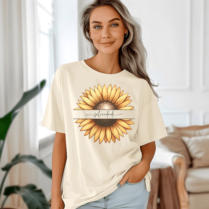 T-Shirts Girassóis & Motivação | Vista a Positividade e Siga a Luz | Envios Europa! 5
