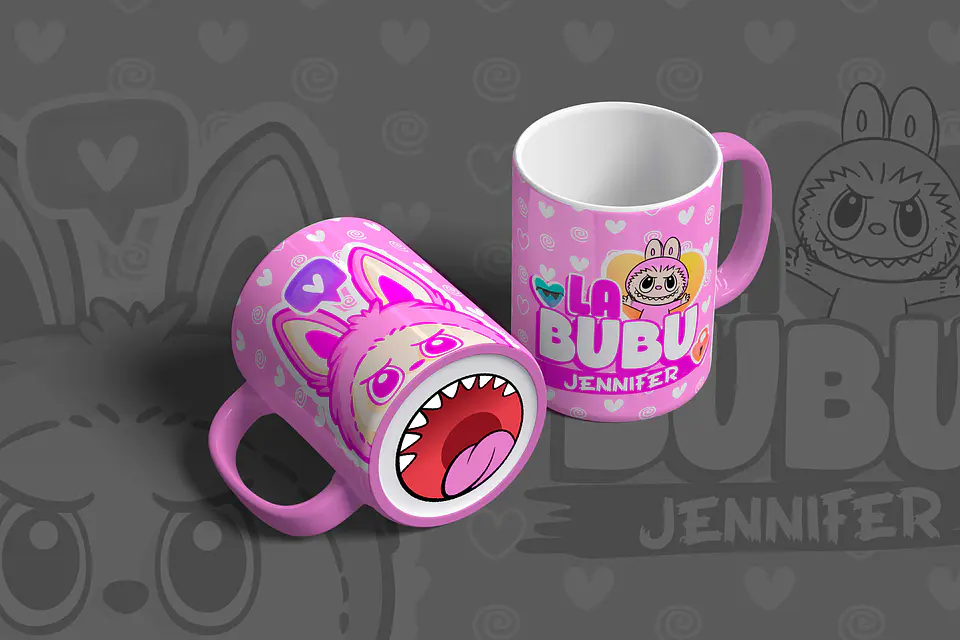 Coleção Caneca Labubu com Bocão 5