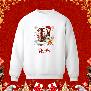 Sweaters de Natal Personalizados com nome e Inicial