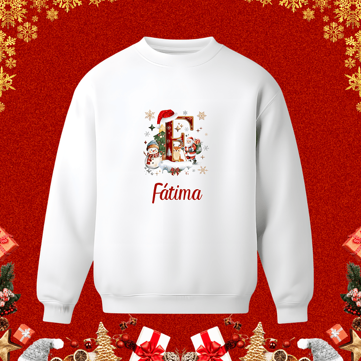 Sweaters de Natal Personalizados com nome e Inicial 4