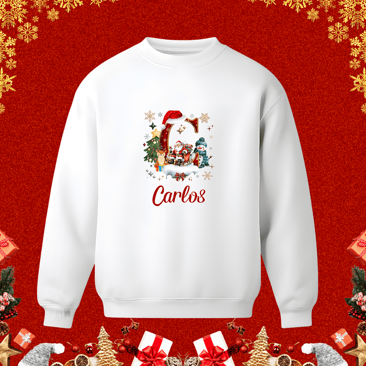 Sweaters de Natal Personalizados com nome e Inicial 14