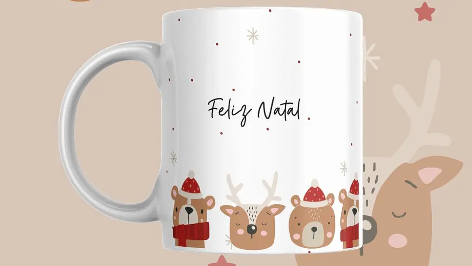 Coleção de Canecas de Natal Minimalistas 1