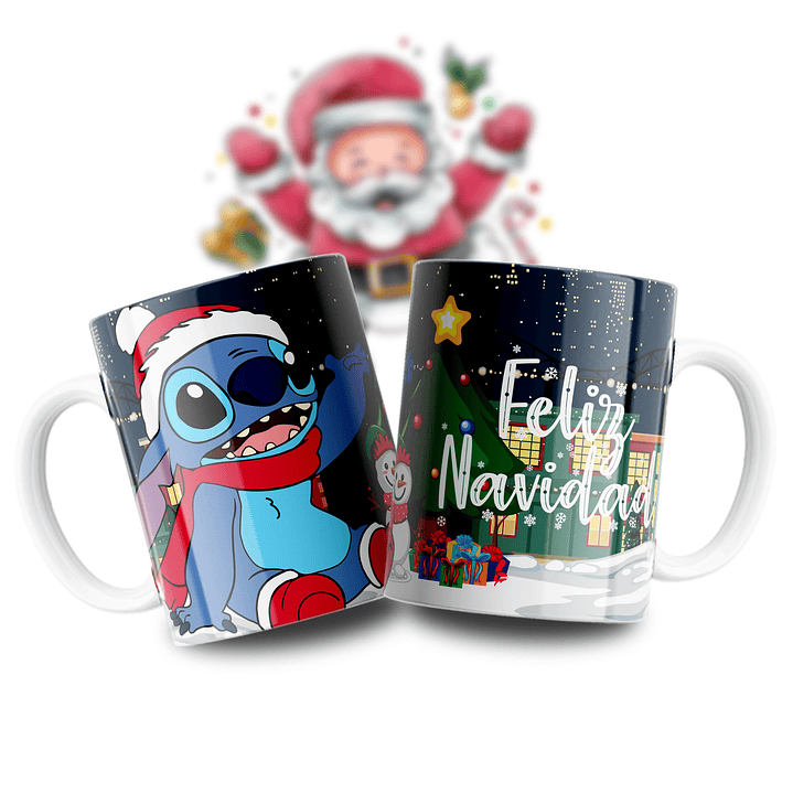 Caneca Stitch Navidad 3