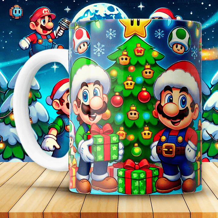 Coleção Canecas Super Natal Bros 4