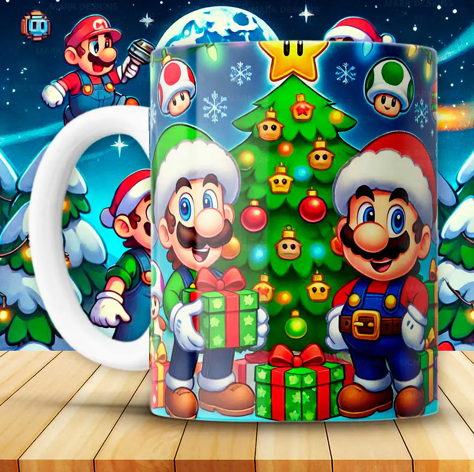 Coleção Canecas Super Natal Bros 4