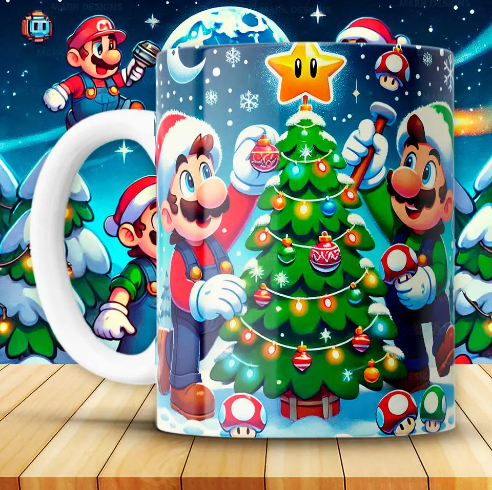 Coleção Canecas Super Natal Bros 6