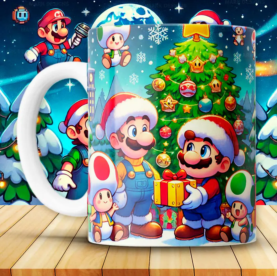 Coleção Canecas Super Natal Bros 8
