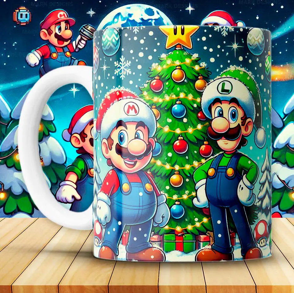 Coleção Canecas Super Natal Bros 10