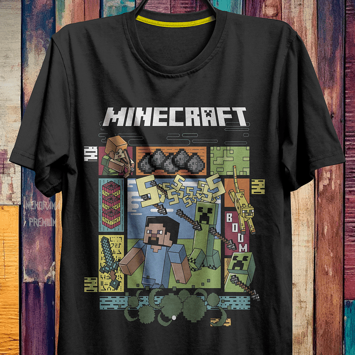 Coleção T-shirts Minecraft 