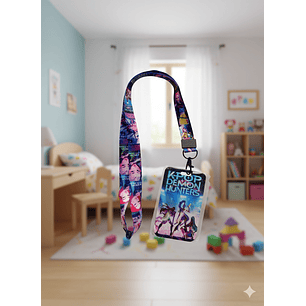 Lanyard Huntrix - Guerreiras k-pop  (porta passe)