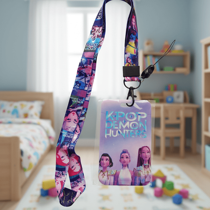 Lanyard Huntrix - Guerreiras k-pop  (porta passe) 2