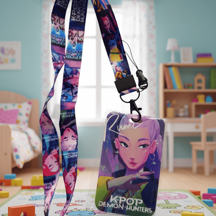 Lanyard Huntrix - Guerreiras k-pop  (porta passe) 5