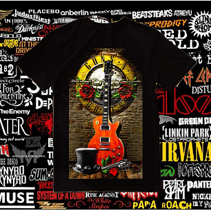 T-shirt Bandas de Rock - T-shirt Rock Band