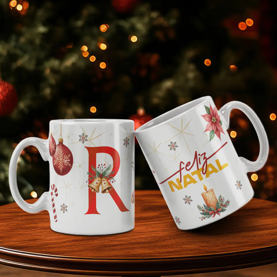 Caneca Alfabeto Feliz Natal 6