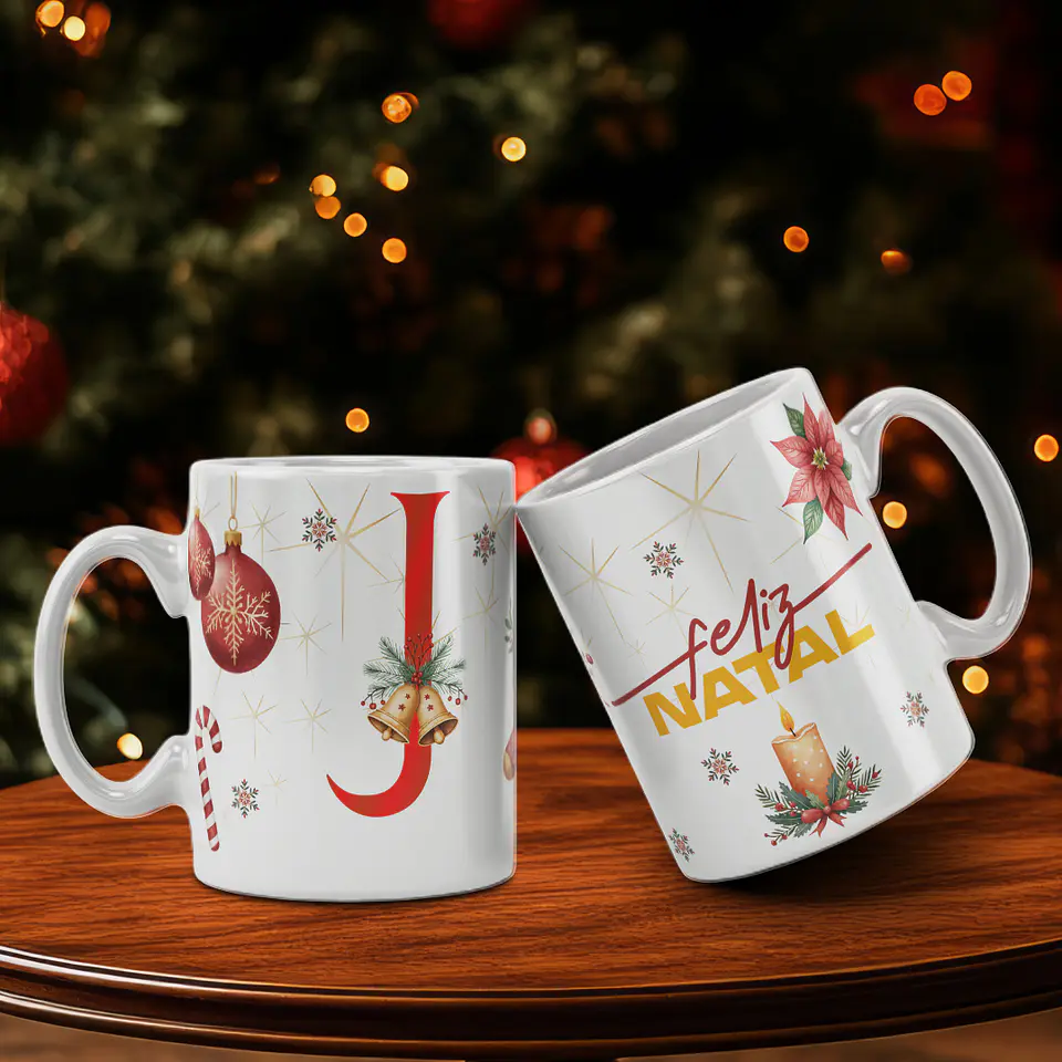 Caneca Alfabeto Feliz Natal 9