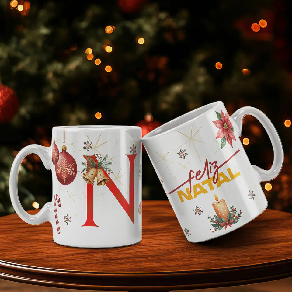 Caneca Alfabeto Feliz Natal 10